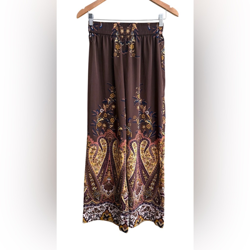 Rachel Zoe Brown Silky Bohemian Pants